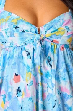 BuddyLove Kenny Smocked Back Maxi Dress - Pastel Dream -US Skirt Sales Store CG5002KennyPastelDreamsClose