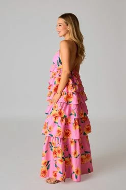 BuddyLove Callie Tiered Maxi Dress - Sunflower -US Skirt Sales Store CG5048CallieSunflowerSide