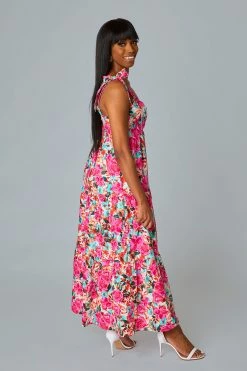 BuddyLove Hamptons Tie-Shoulder Maxi Dress - Sweet Dreams -US Skirt Sales Store CG5054HamptonsSweetDreamsSide1