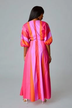 BuddyLove Maxine Cut Out Midi Dress - Candy Paint -US Skirt Sales Store CG5062MaxineCandyPaintBack1