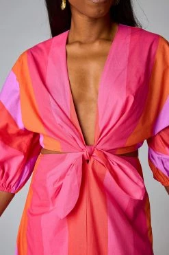 BuddyLove Maxine Cut Out Midi Dress - Candy Paint -US Skirt Sales Store CG5062MaxineCandyPaintClose