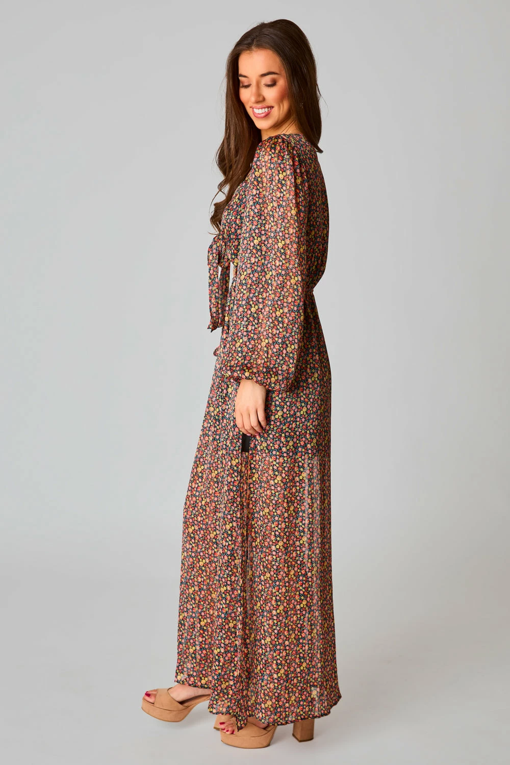 BuddyLove Desirae Long Sleeve Maxi Dress - Color Burst 6 BuddyLove Desirae Long Sleeve Maxi Dress - Color Burst - Image 4