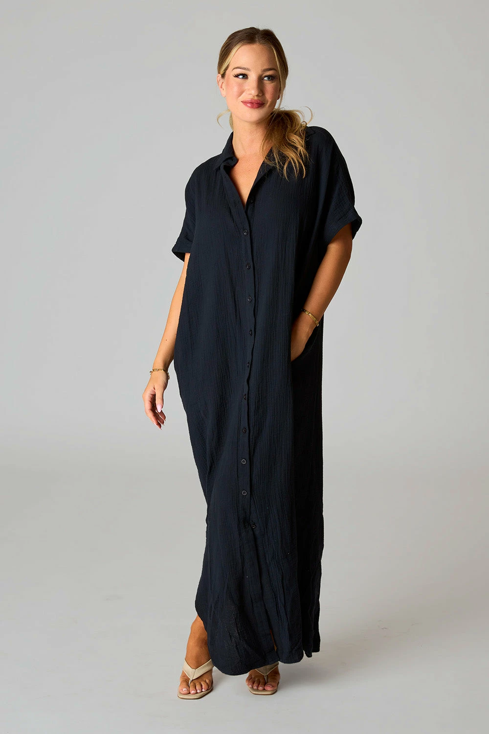 BuddyLove Carmen Cover Up Maxi Dress - Black 5 BuddyLove Carmen Cover Up Maxi Dress - Black - Image 3