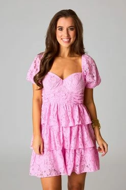 BuddyLove Conner Short Lace Dress - Frosting -US Skirt Sales Store CG5089ConnerFrostingFront1
