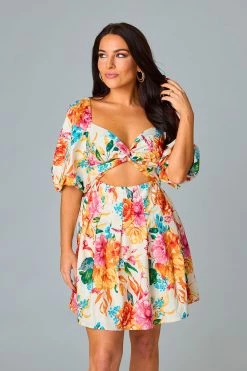 BuddyLove Rizzy Cutout Short Dress - Gladiola -US Skirt Sales Store CG5144RizzyGaldiolaFront1