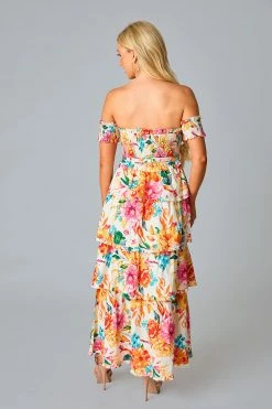 BuddyLove Elena Tiered Maxi Dress - Gladiola -US Skirt Sales Store CG5145ElenaGladiolaBack