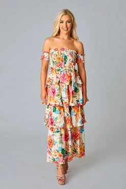 BuddyLove Elena Tiered Maxi Dress - Gladiola -US Skirt Sales Store CG5145ElenaGladiolaFull4