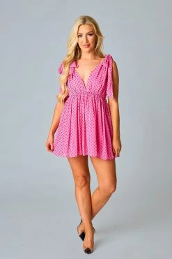 BuddyLove Melanie Tie-Shoulder Mini Dress - Minnie -US Skirt Sales Store CG5168MelanieMinnieFull2