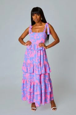 BuddyLove Edie Tie-Shoulder Maxi Dress - Cyprus -US Skirt Sales Store CG5171EdieCyprusFront1