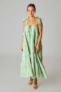 BuddyLove Landon Tie-Shoulder Maxi Dress - Misty Blue -US Skirt Sales Store CG5182LandonMistyBlueFull1