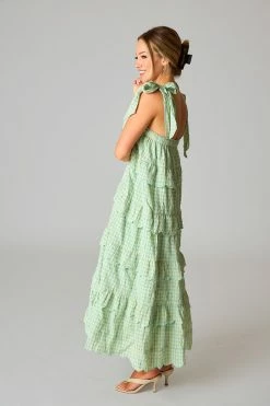 BuddyLove Landon Tie-Shoulder Maxi Dress - Misty Blue -US Skirt Sales Store CG5182LandonMistyBlueSide2