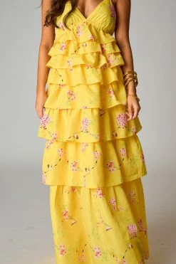 BuddyLove Callie Tiered Maxi Dress - Songbird -US Skirt Sales Store CG5183CallieSongBirdClose
