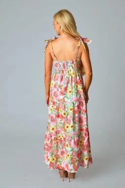 BuddyLove Hamptons Tie-Shoulder Maxi Dress - Whimsy -US Skirt Sales Store CG5202HamptonsWhimsyBack
