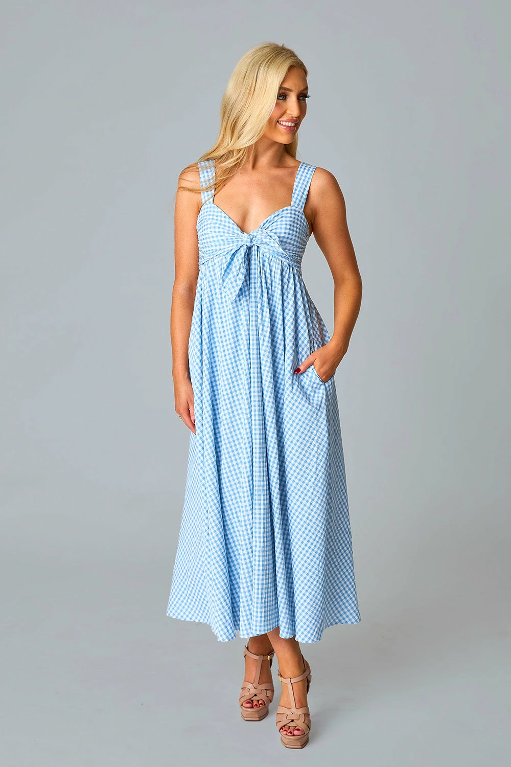 BuddyLove Kenny Smocked Back Maxi Dress - Blue Moon 5 BuddyLove Kenny Smocked Back Maxi Dress - Blue Moon - Image 3