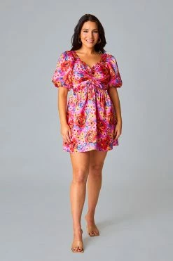 BuddyLove Hannah Elastic Waist Mini Dress - Daisy Days -US Skirt Sales Store CG5235HannahDaisyDaysFull1