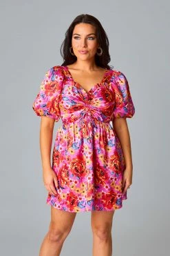 BuddyLove Hannah Elastic Waist Mini Dress - Daisy Days -US Skirt Sales Store CG5235HannahDaisyDaysFull2