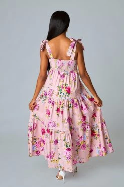 BuddyLove Arlene Tie-Shoulder Maxi Dress - Blushing 11 BuddyLove Arlene Tie-Shoulder Maxi Dress - Blushing -US Skirt Sales Store CG5278ArleneBlushingBack
