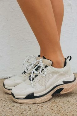 Cher Chunky Sneakers - Beige -US Skirt Sales Store CherSneakersBeige2