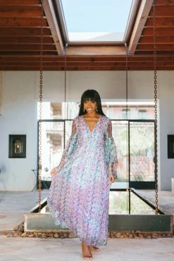 BuddyLove Colette Long Sleeve Maxi Dress - Flash