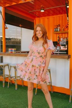 BuddyLove Conner Short Lace Dress - Irish Rose