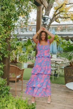BuddyLove Edie Tie-Shoulder Maxi Dress - Cyprus