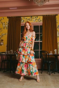 BuddyLove Elena Tiered Maxi Dress - Gladiola