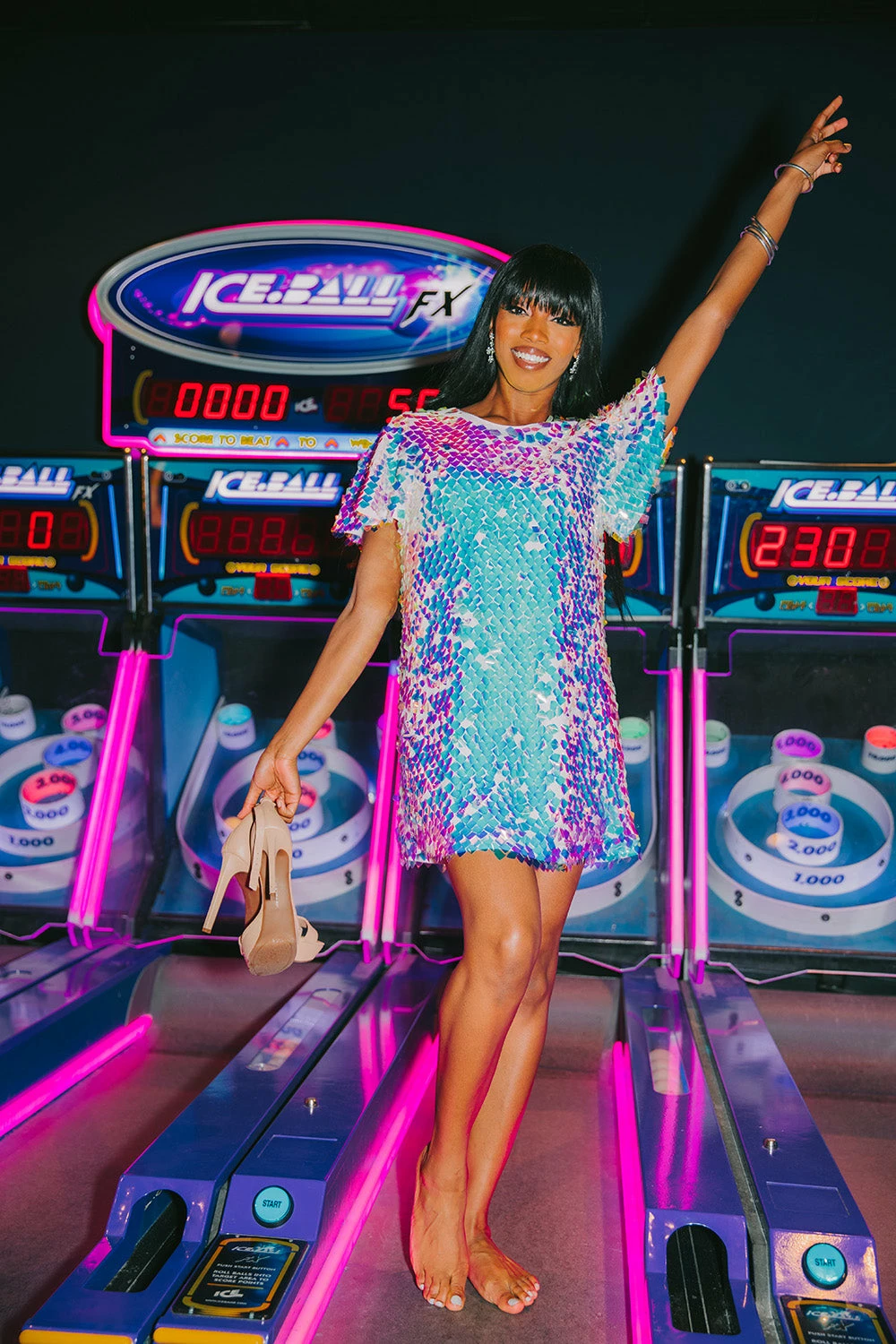 BuddyLove Elliot Sequin Short Dress - Limelight 3 BuddyLove Elliot Sequin Short Dress - Limelight