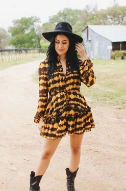 BuddyLove Grace Long Sleeve Short Dress - Radioactive