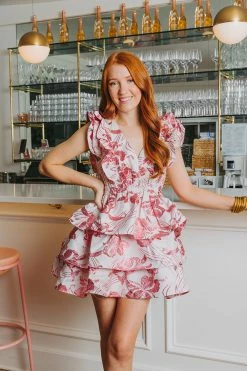 BuddyLove Hudson Elastic Waist Mini Dress - Rose