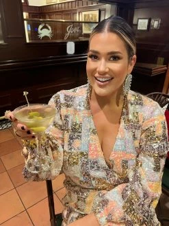 BuddyLove Adeline Sequin Short Wrap Dress - Berry Patch -US Skirt Sales Store IMG 2698