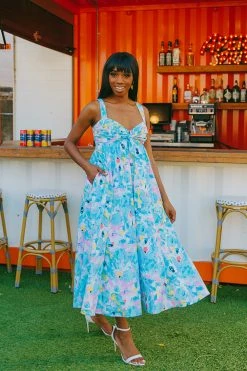 BuddyLove Kenny Smocked Back Maxi Dress - Pastel Dream