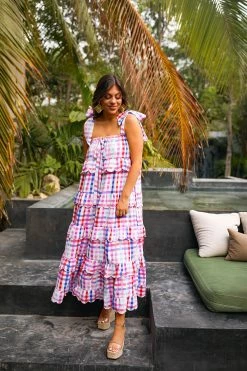 BuddyLove Landon Tie-Shoulder Maxi Dress - Catalina