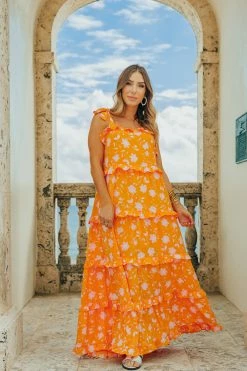 BuddyLove Libby Tie-Shoulder Maxi Dress - Pushpop