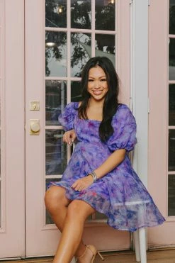 BuddyLove Lyla Puff Sleeve Baby Doll Dress - Ripple