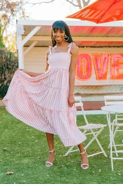 BuddyLove Merrick Tie-Shoulder Maxi Dress - Mauve