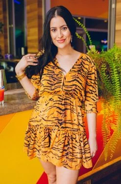 BuddyLove Paltrow Elastic Waist Mini Dress - Bengal