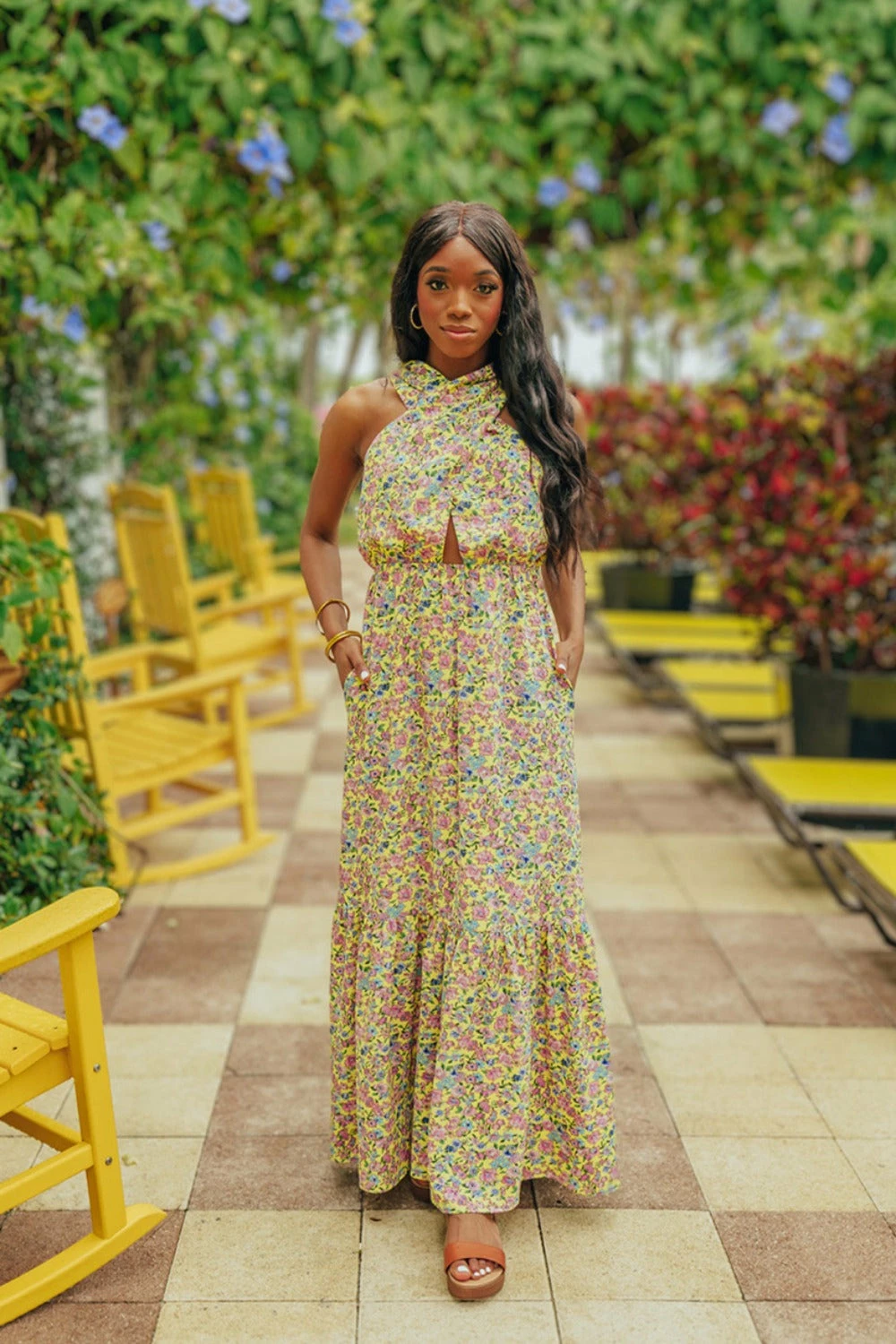 BuddyLove Pepper High Neck Maxi Dress - Marigold 3 BuddyLove Pepper High Neck Maxi Dress - Marigold