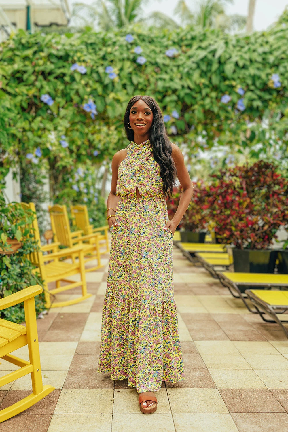 BuddyLove Pepper High Neck Maxi Dress - Marigold 4 BuddyLove Pepper High Neck Maxi Dress - Marigold - Image 2