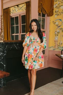 BuddyLove Rizzy Cutout Short Dress - Gladiola