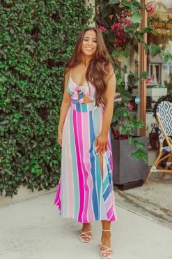 BuddyLove Skye Tie-Front Midi Dress - Pinata