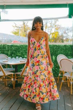 BuddyLove Soleil Tie-Shoulder Maxi Dress - Monet