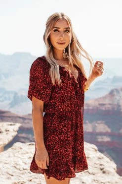 BuddyLove Trixy Ruffled Mini Dress - Heat