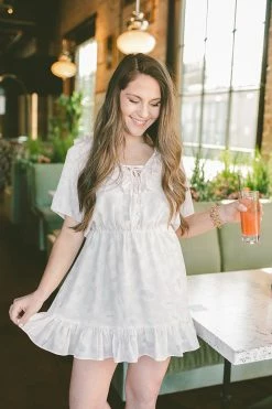 BuddyLove Trixy Ruffled Mini Dress - Vanilla