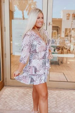 BuddyLove Sadie Tie Front Ruffled Dress - Wildlife -US Skirt Sales Store Untitled 1 0005 IMG 4671