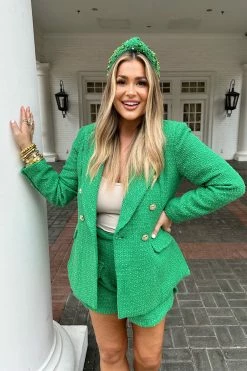 Brianna Cannon Xx BL Eleanor Tweed Headband - Green -US Skirt Sales Store Untitled 6 a2dbedb0 de73 4a2d 88cd f9d090376d12