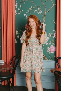 BuddyLove Valentina Puff Sleeve Babydoll Dress - Cotswolds