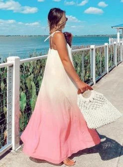 BuddyLove Barton Tie Shoulder Maxi Dress - Papaya -US Skirt Sales Store ashleybeary