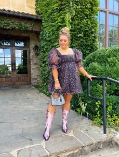 BuddyLove Betsy Puff Sleeve Babydoll Dress - Floral Fantasy -US Skirt Sales Store collinstuohysmith 5