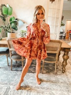 BuddyLove Grace Long Sleeve Short Dress - Maple Sugar -US Skirt Sales Store hunterpremo 7