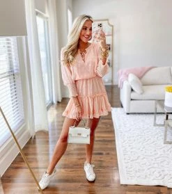 BuddyLove Bronx Elastic Waist Mini Dress - Ballet Slipper -US Skirt Sales Store janellepaigebrandom 4